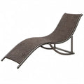 Schommel-ligbed 150 x 60 x 75 cm van donkerbruin PE-rotan en gepoedercoat staal